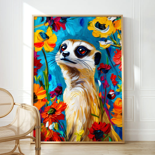 Vibrant Meerkat Safari – Maximalist Animal Print