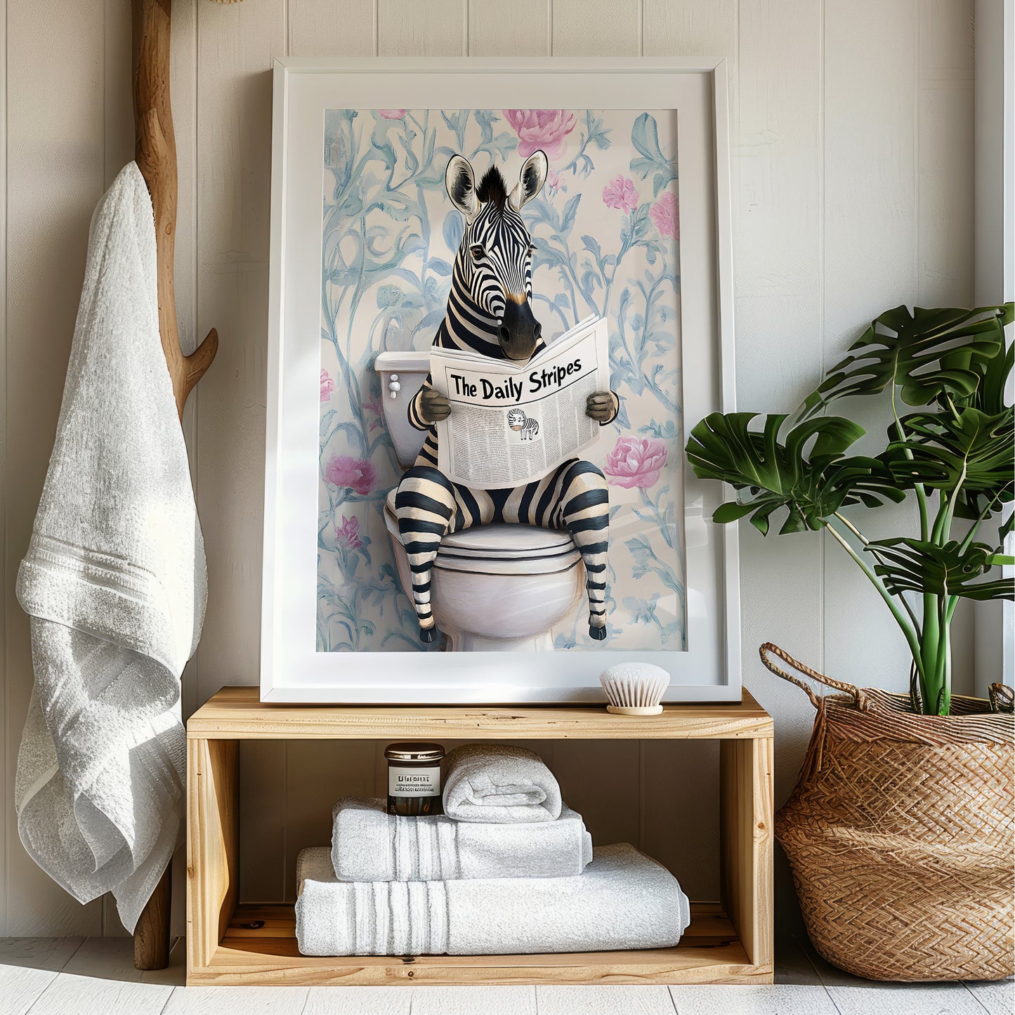 a picture of a zebra sitting on a toilet