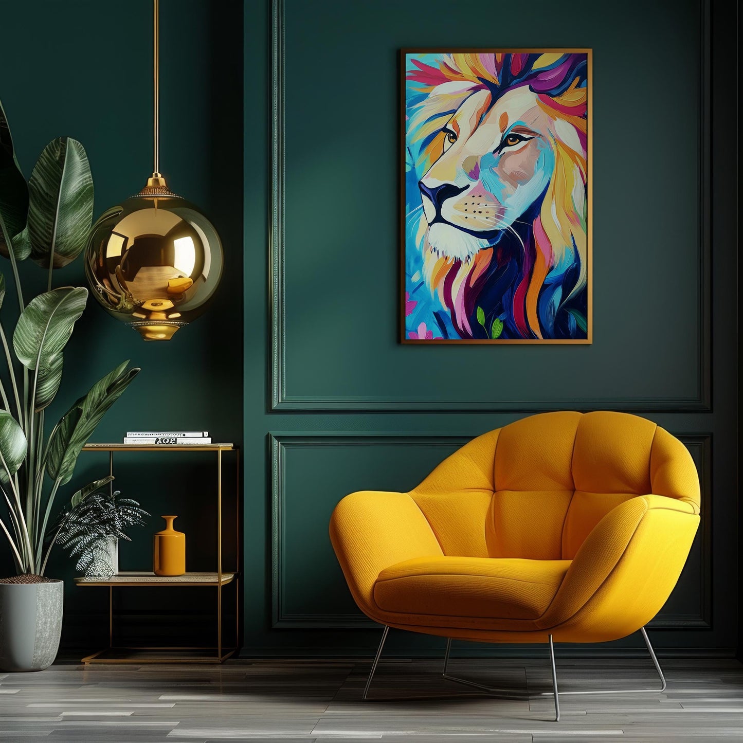 Vibrant Lion Print Safari – Maximalist Animal Print