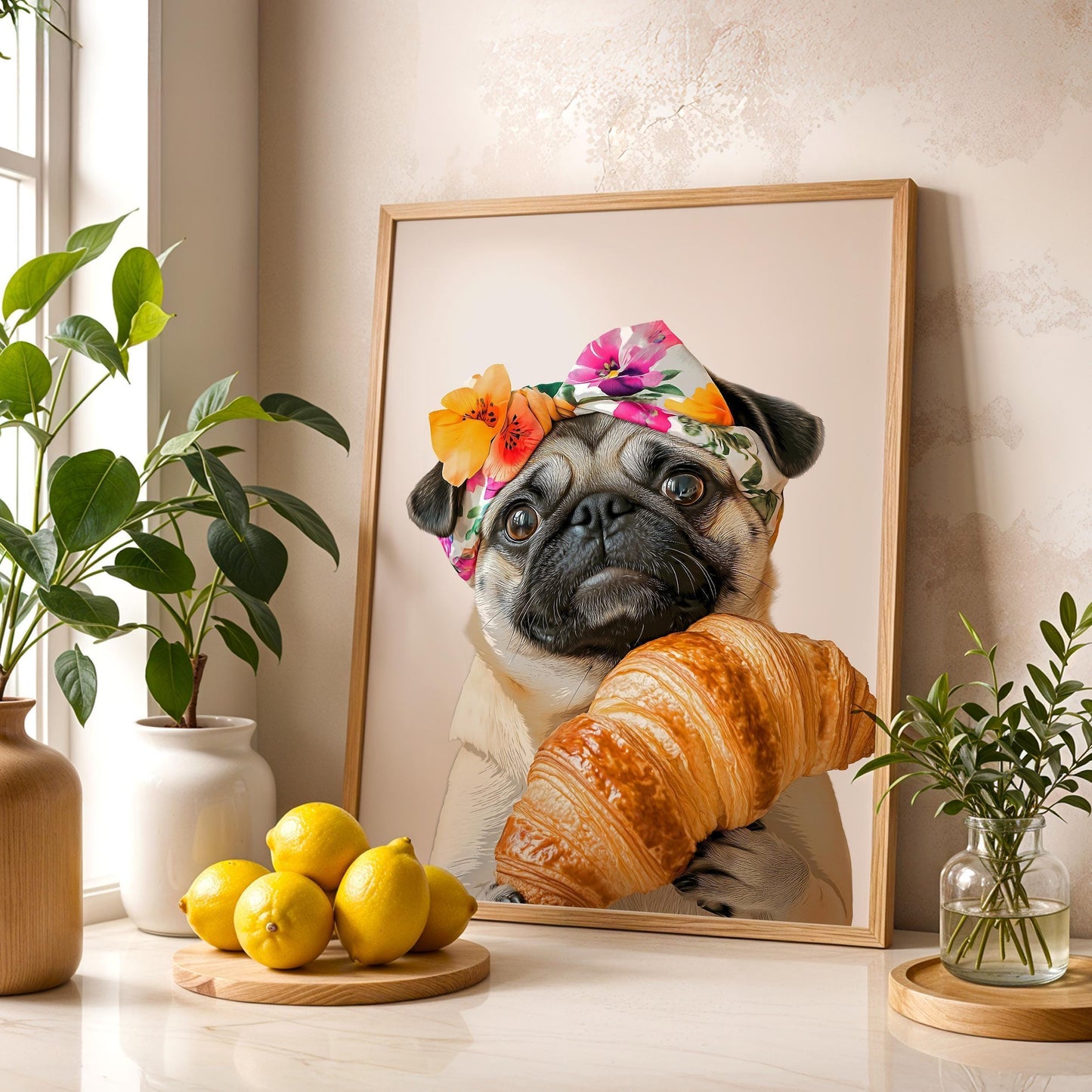 Pug Wall Art - Set of 3 Coffee Kitchen Prints